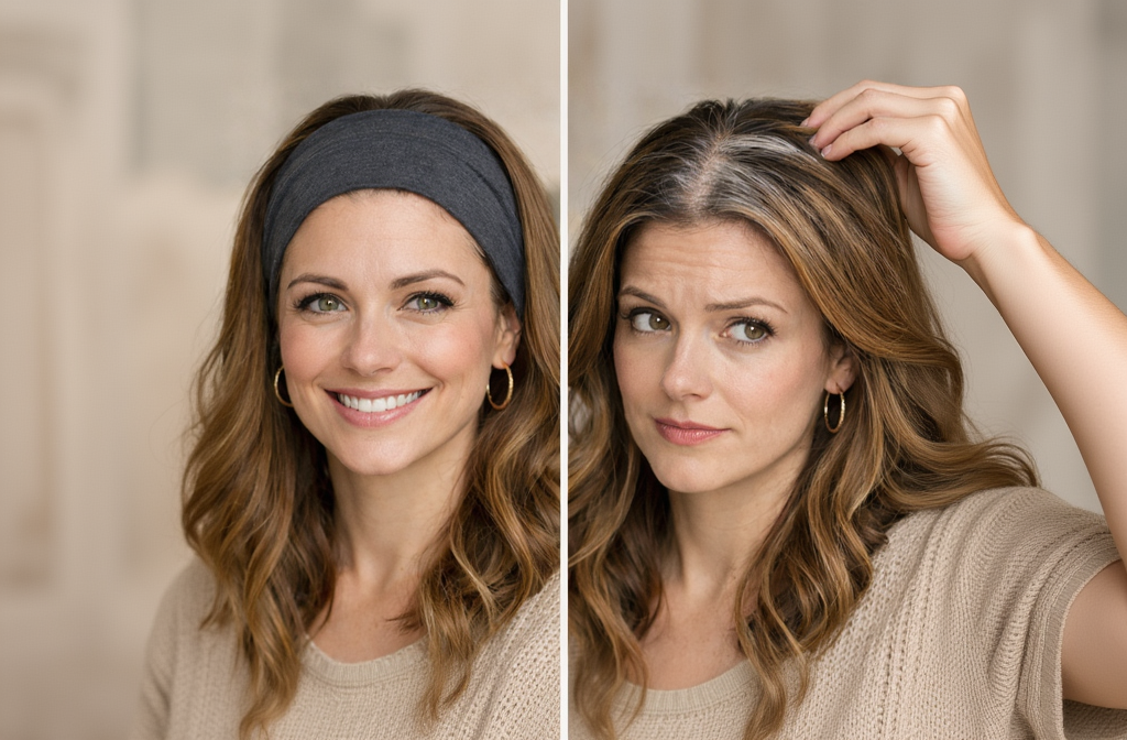 Bandeau vs Autres Accessoires : Lequel Choisir pour Cacher la Repousse des Cheveux Blancs ?