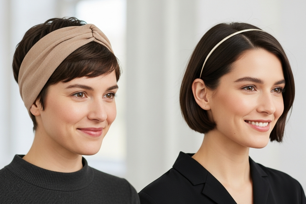 Bandeaux vs Serre-têtes : Le Guide Ultime pour Cheveux Courts