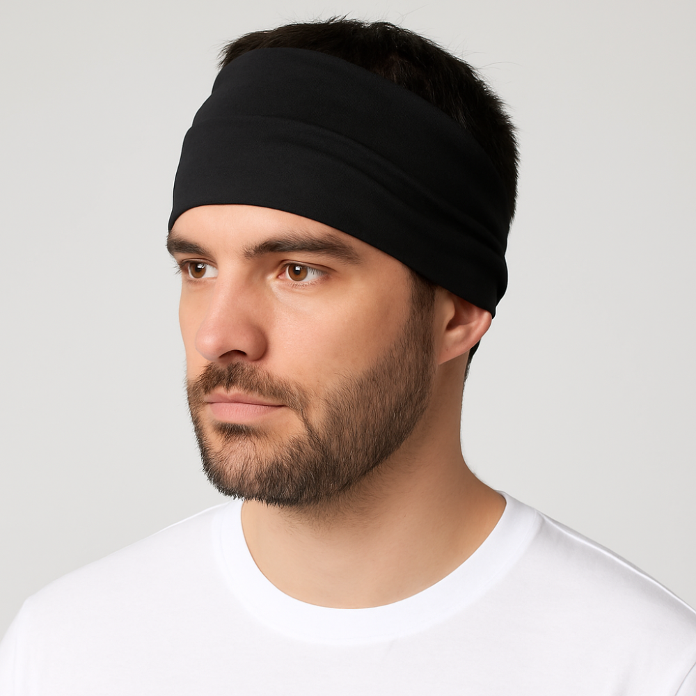 Bandeau Large Cheveux Noir