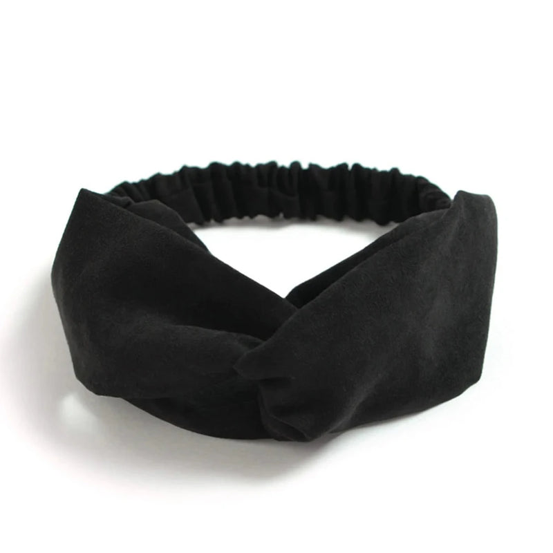 bandeau croisé noir - bandeau cheveux femme