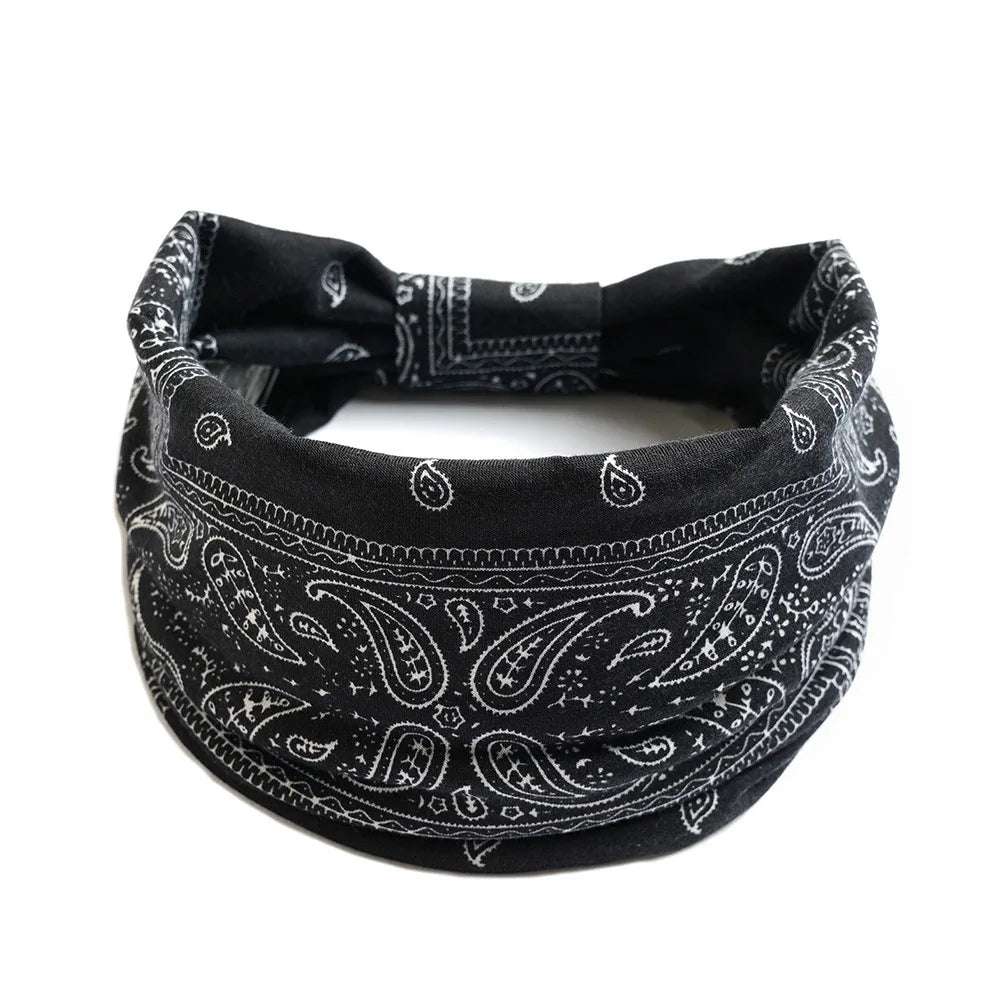 Bandeau cheveux bandana noir