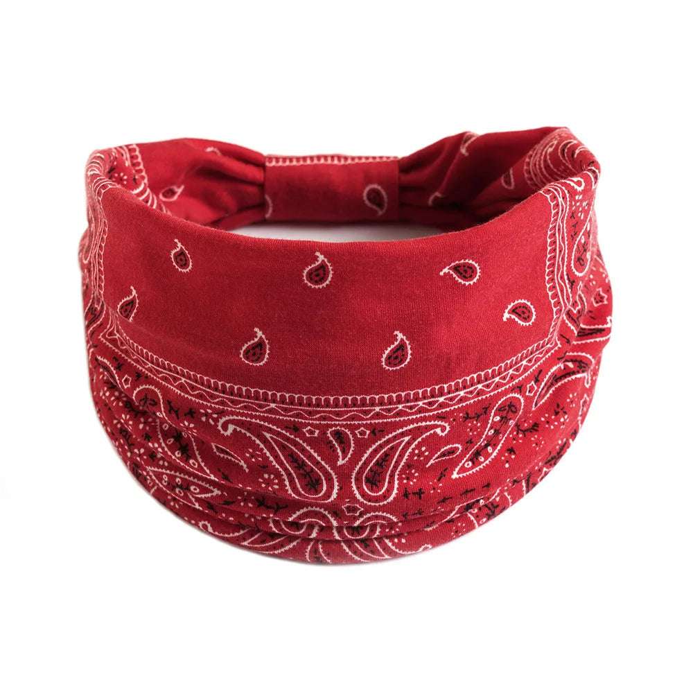 Bandeau cheveux bandana rouge