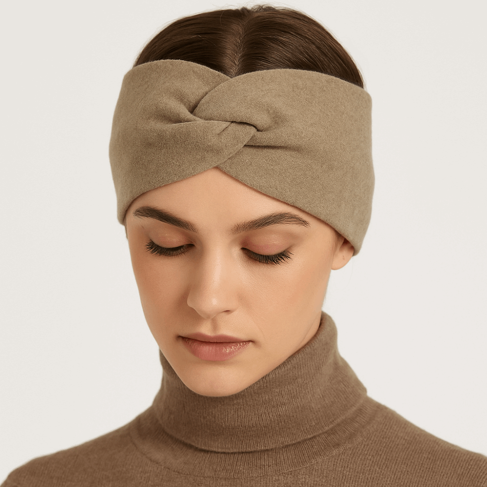 Bandeau hiver cachemire torsadé
