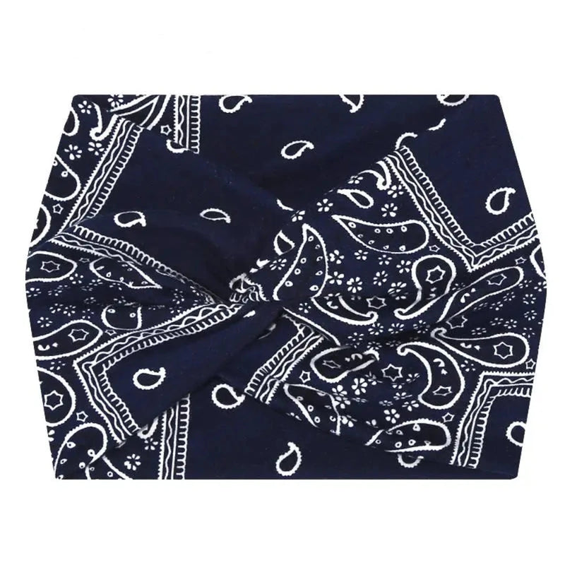Bandeau Bandana Extra Large Bleu Marine - Bandeau Bandana
