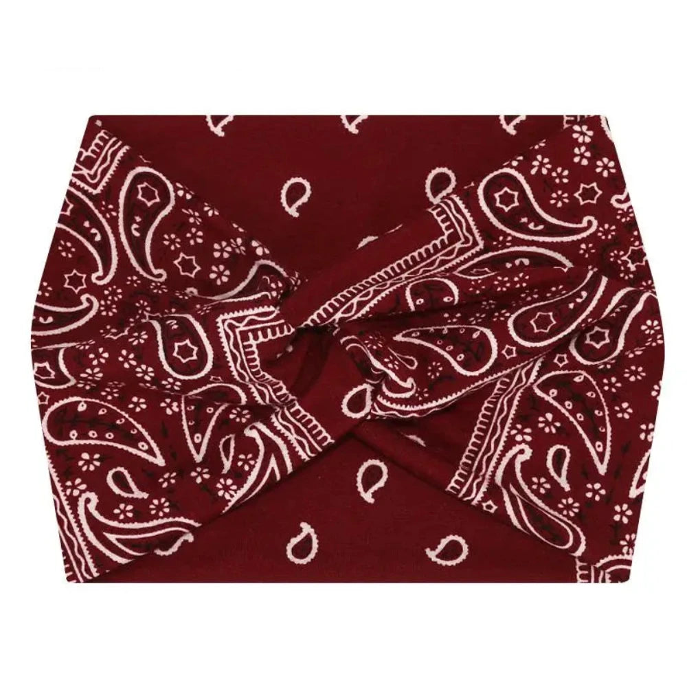 Bandeau Bandana Extra Large Bordeaux - Bandeau cheveux femme
