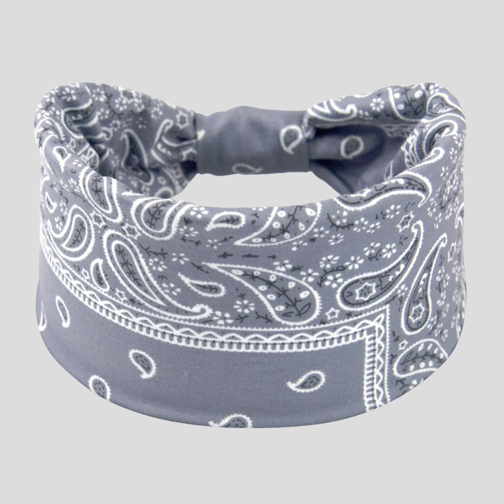 Bandeau Bandana Homme Gris Souris - Bandeau Homme cheveux modele classique