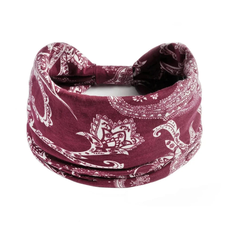 Bandeau Bordeaux - Bandeau Large - bandana