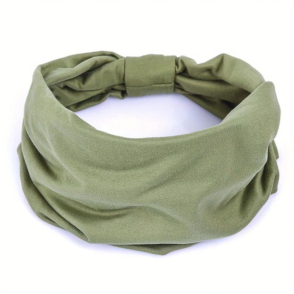 Bandeau Cheveux Homme Large Vert Nature