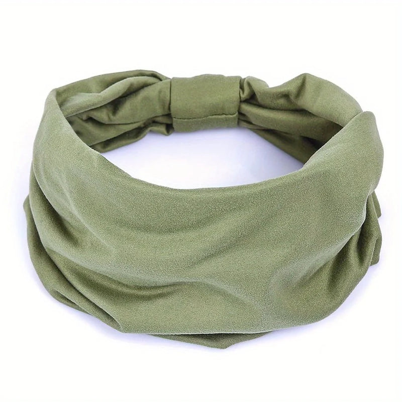 Bandeau large femme vert - Bandeau cheveux femme