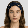 Bandeau Cheveux Imprime regard sérieux, droit dans les yeux