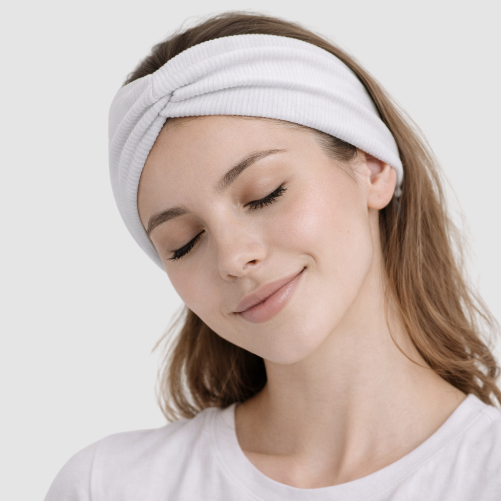 Bandeau Cheveux elastique Blanc- bandeau cheveux blanc