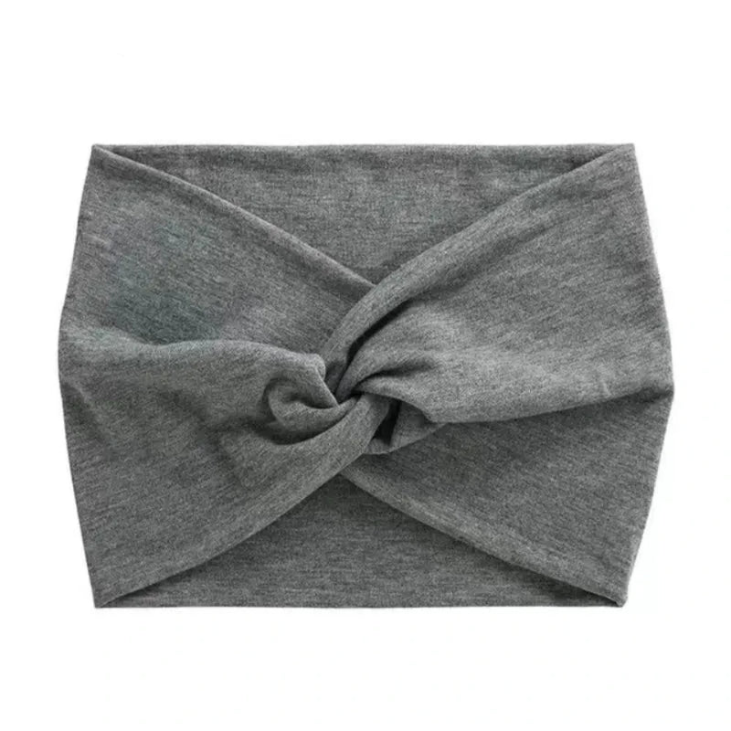 Bandeau Extra Large Cheveux Femme Gris - Large bandeau