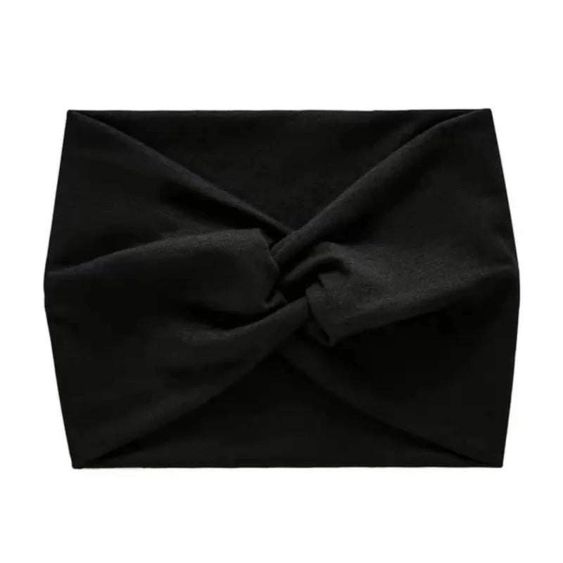 Bandeau Extra Large Cheveux Femme Noir - Large bandeau