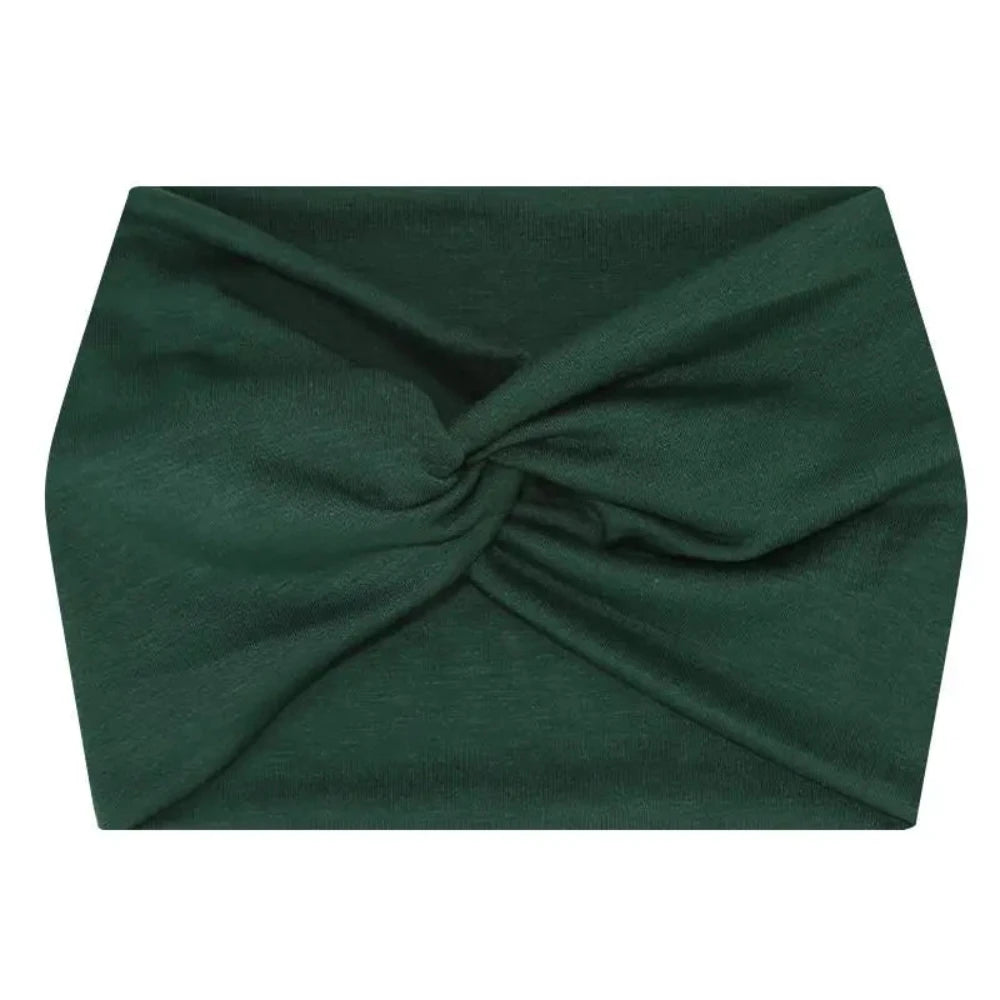 Bandeau Extra Large Cheveux Femme Vert Sapin - bandeau cheveux femme
