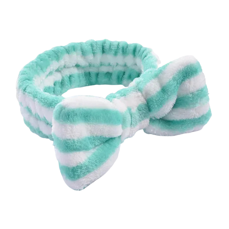 Bandeau Maquillage Bicolore Turquoise - bandeau maquillage femme