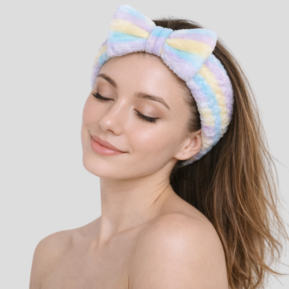 Bandeau Maquillage Rayure Tricolore - bandeau maquillage femme