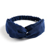 Bandeau foulard cheveux court bleu marine