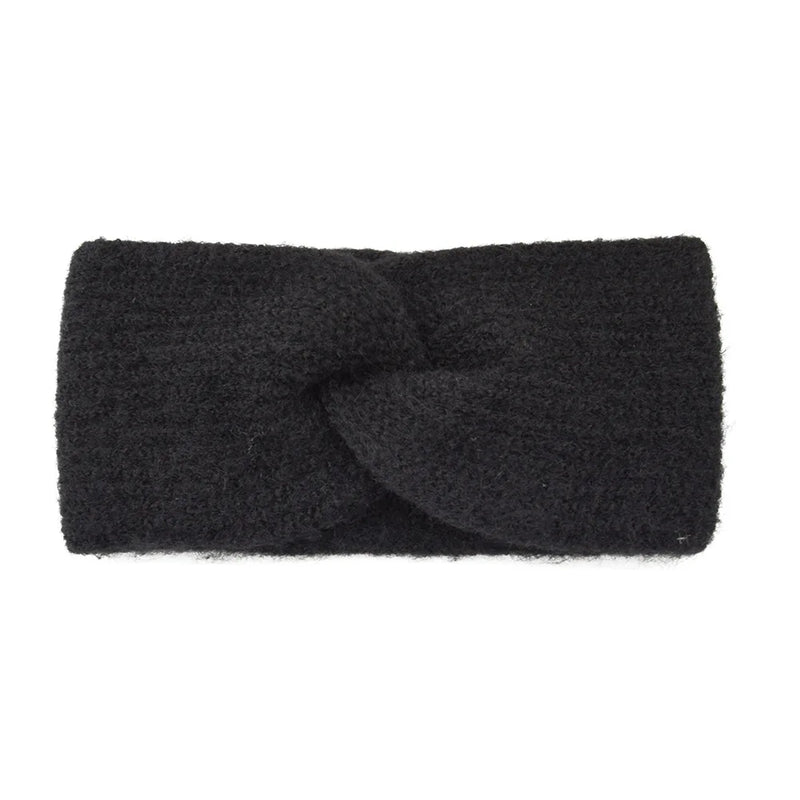 bandeau cheveux noir tricot - bandeau cheveux femme
