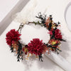 Couronne de fleurs mariage rouge passion