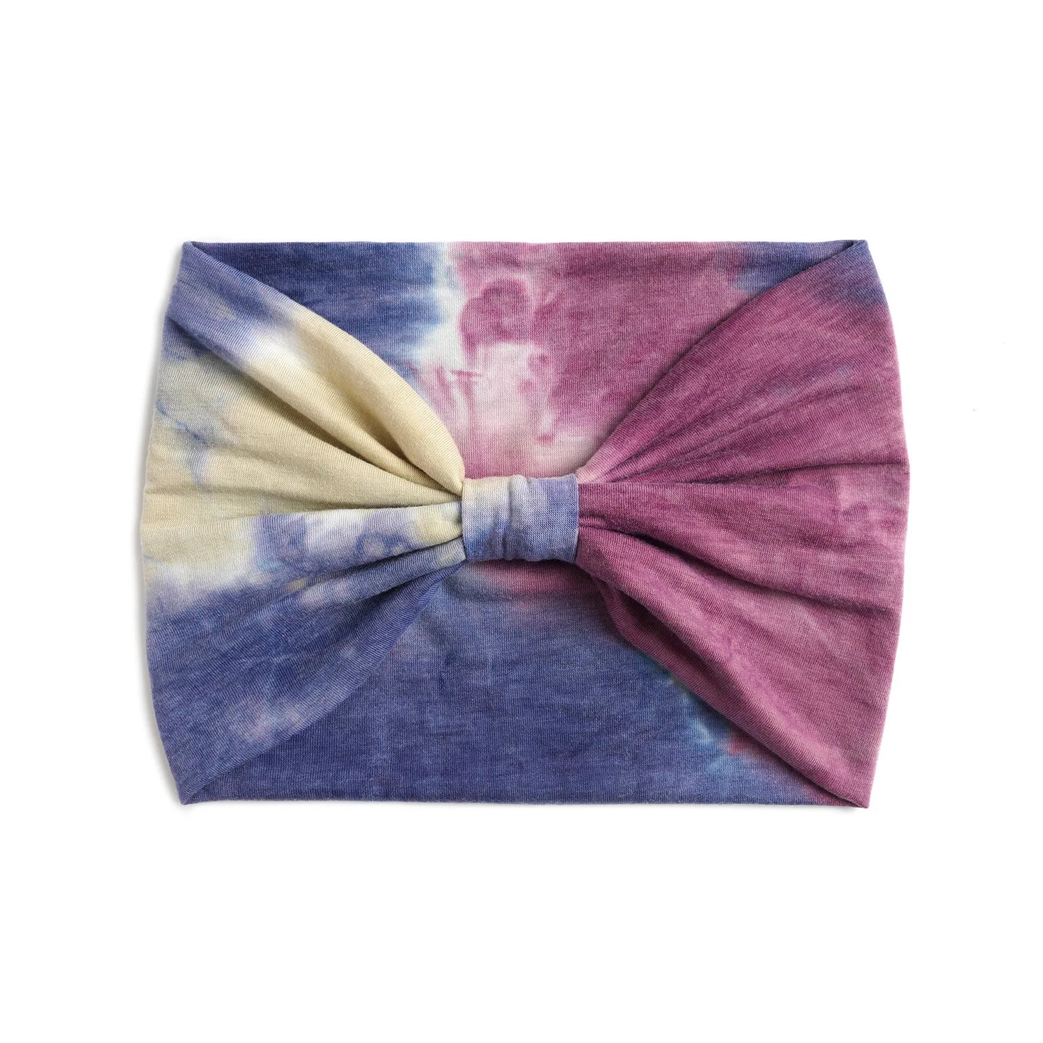 Headband tie dye Violet blanc