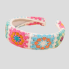 Serre Tete Crochet Carre Pastel - serre tete femme modele style hippie parfait pour l'été