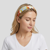 Serre Tete Crochet Fleuri - Serre Tete femme mannequin blonde look hippie des année 80 Serre Tete crochet pour l'été