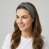 Serre Tete Femme Noeud Coton Gris - serre tete tendance