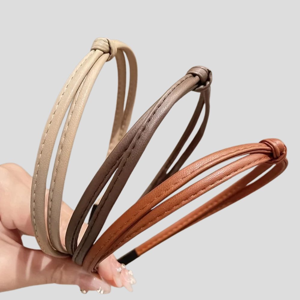 Serre Tete elegant (3pcs) - les 3 modeles tenu dans la main