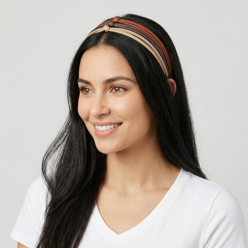 Serre Tete elegant (3pcs) - les 3 modeles tenu dans la main