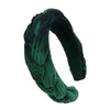 Serre tete en tresse velours vert - serre tete femme