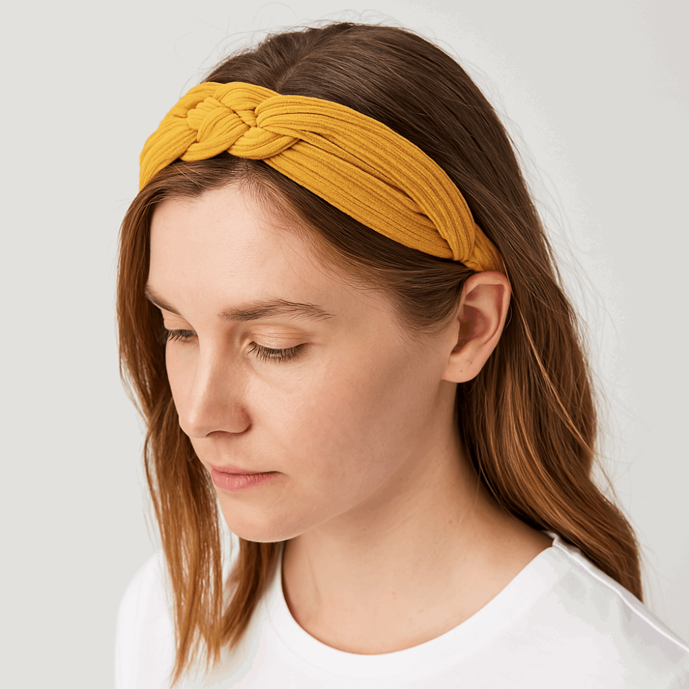 Bandeau Tressé Cheveux Synthétique Réglable - Couleur Mélange Brun Clair Blond Cendré - Taille Moyenne - Résistant à La Chaleur - Pour Femmes Et Filles