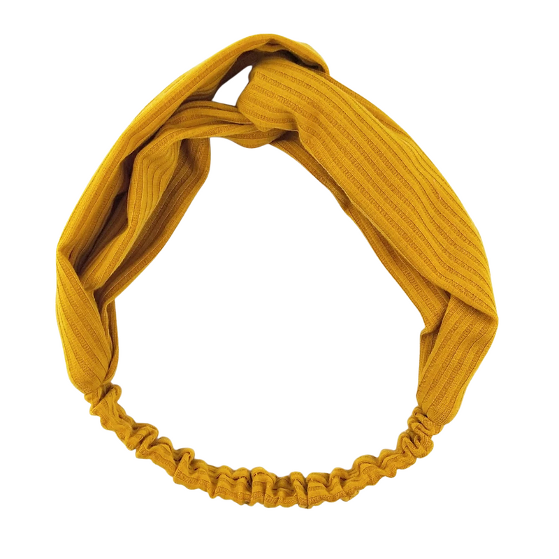 bandeau fin cheveux femme jaune moutarde - Bandeau cheveux femme