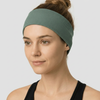Bandeau cheveux femme sport kaki porté, pose naturelle