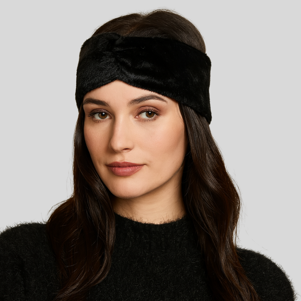 bandeau cheveux noir velours - bandeau cheveux femme