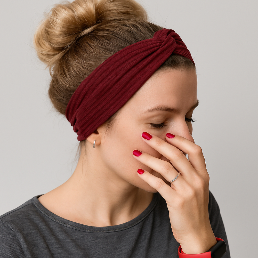 bandeau fin cheveux femme bordeaux - bandeau cheveux femme