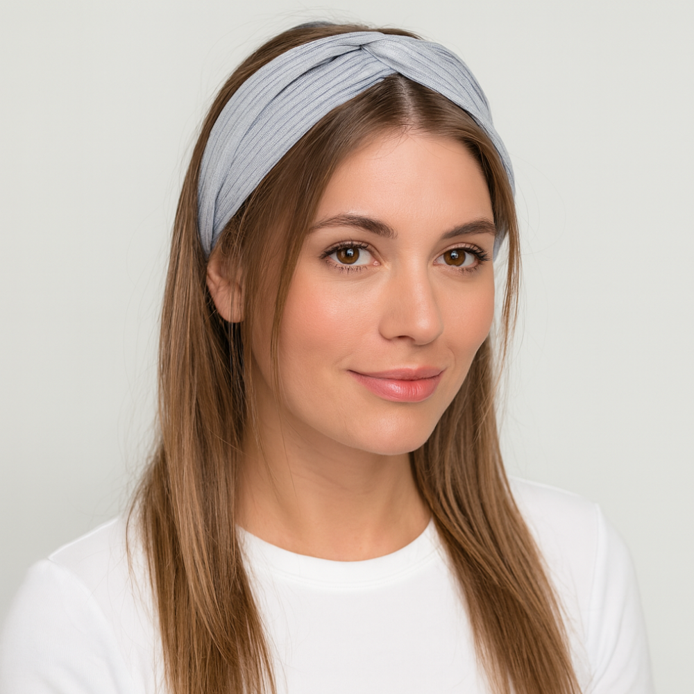 bandeau fin cheveux femme gris souris - Bandeau cheveux femme