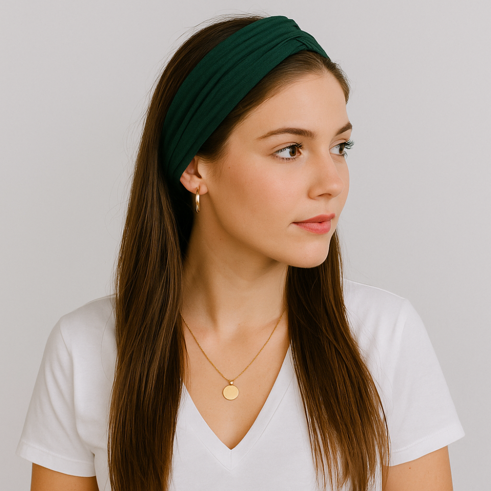 bandeau fin cheveux femme vert - Bandeau cheveux femme