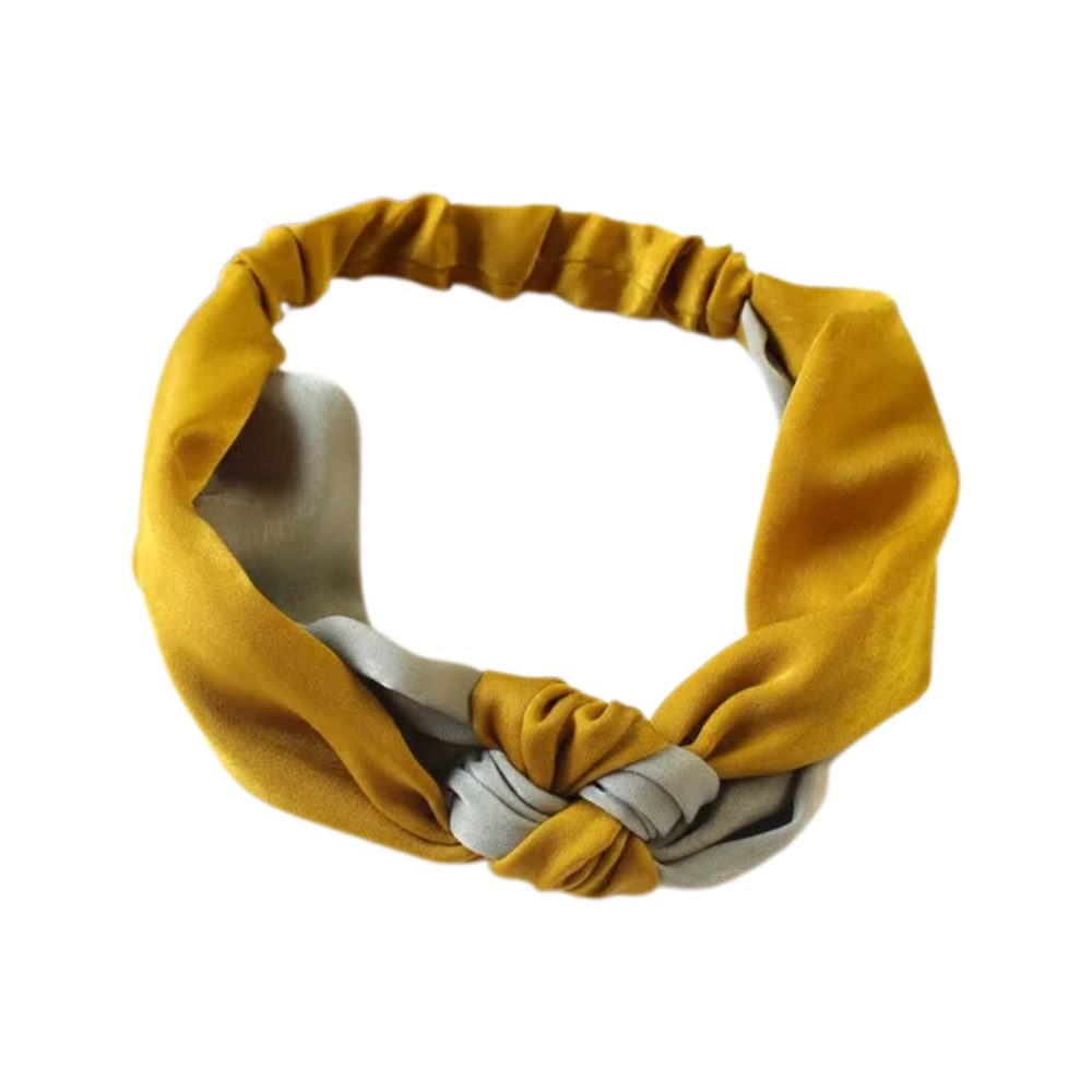 bandeau fin femme jaune et gris - bandeau cheveux femme