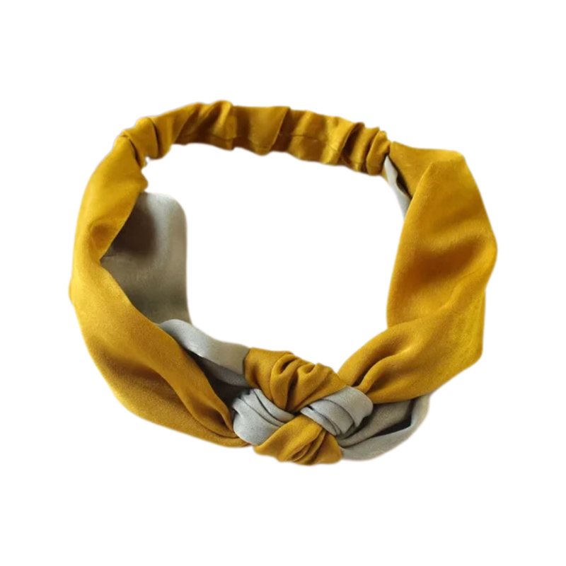 bandeau cheveux femme jaune et gris - bandeau cheveux fin