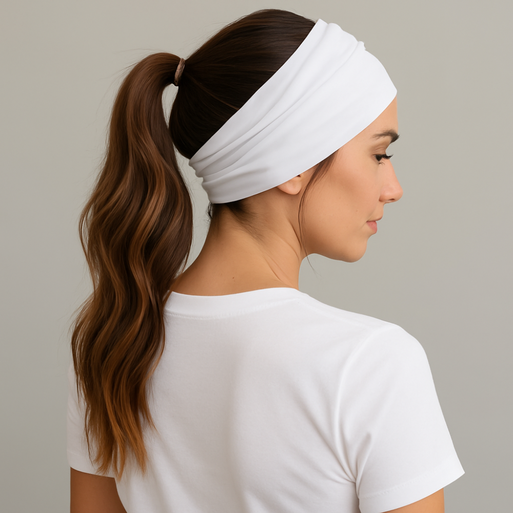 bandeau large cheveux blanc - bandeau cheveux femme
