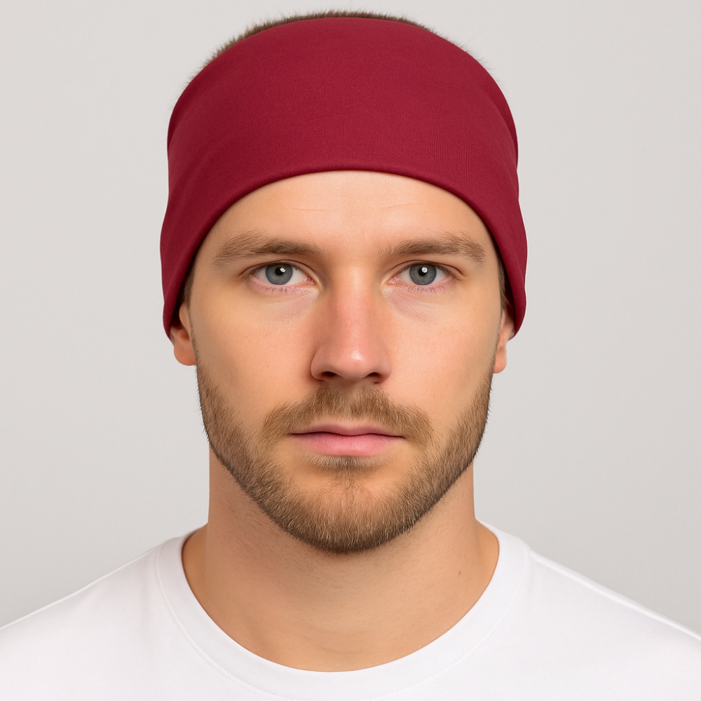 Bandeau Large Cheveux Bordeaux