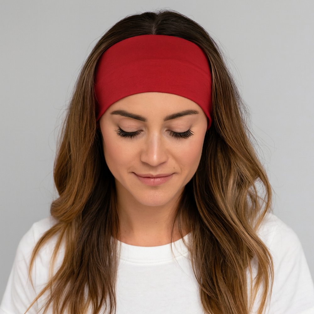 bandeau large cheveux rouge - bandeau cheveux femme