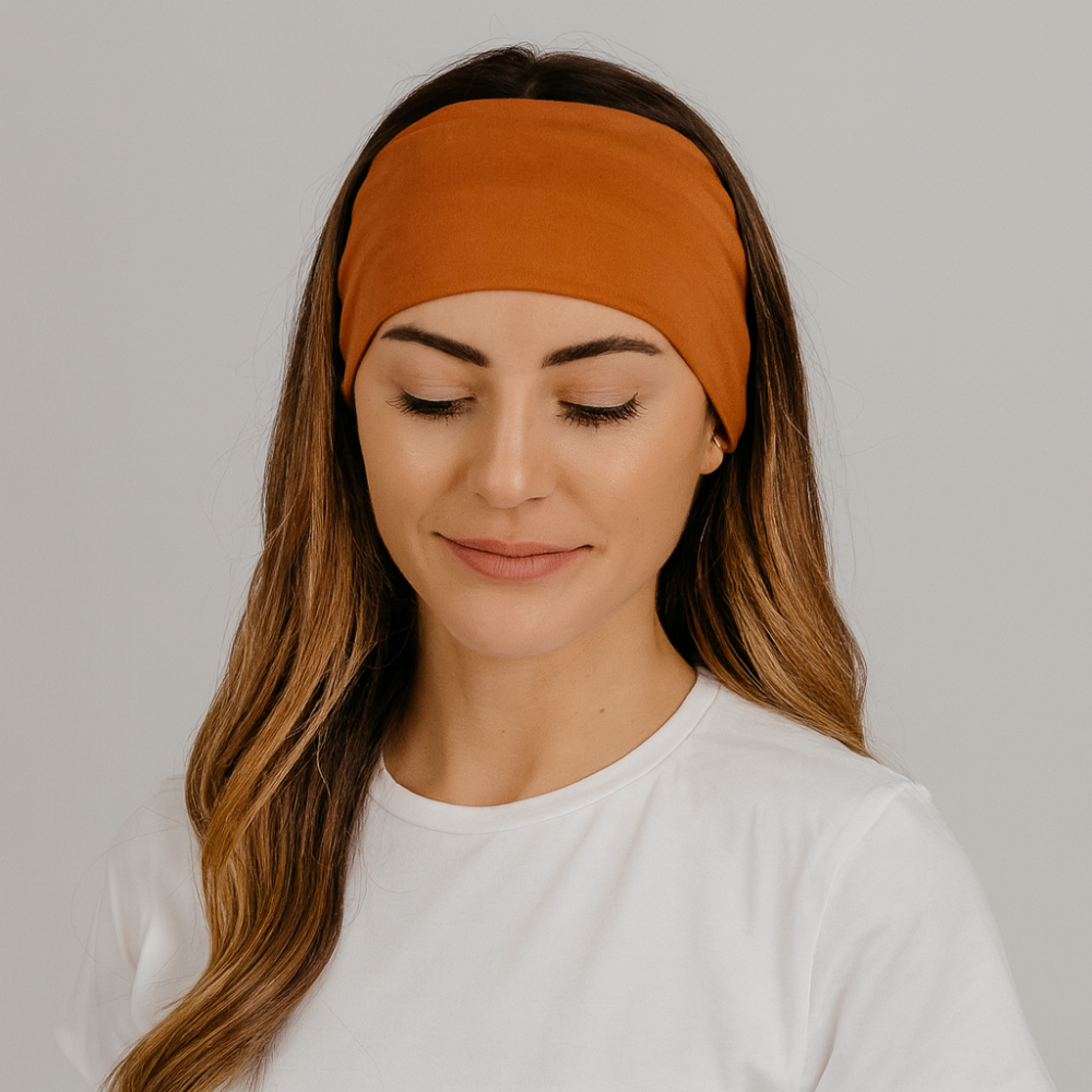 bandeau large cheveux terracotta - bandeau cheveux femme