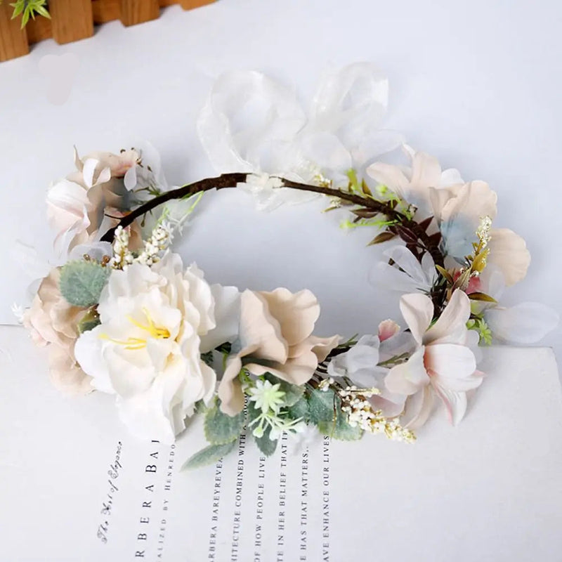 couronne de fleurs blanche