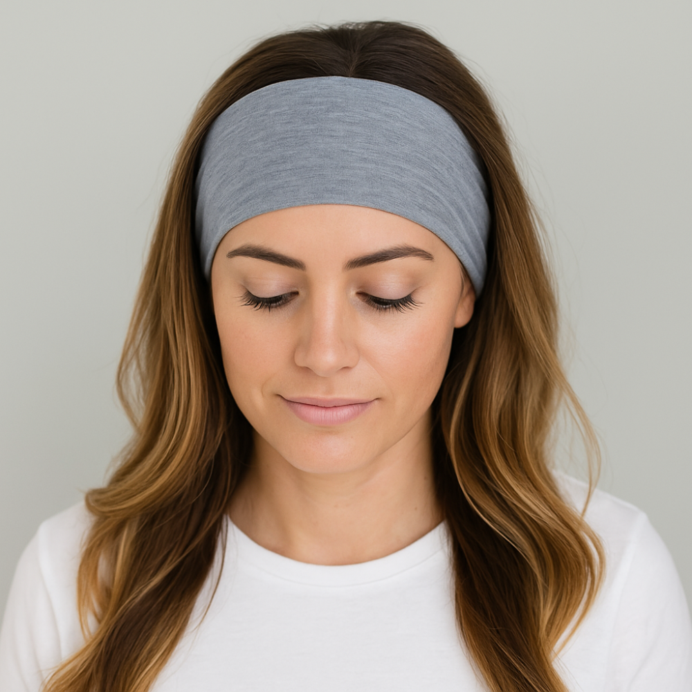 headband gris femme - bandeau cheveux femme